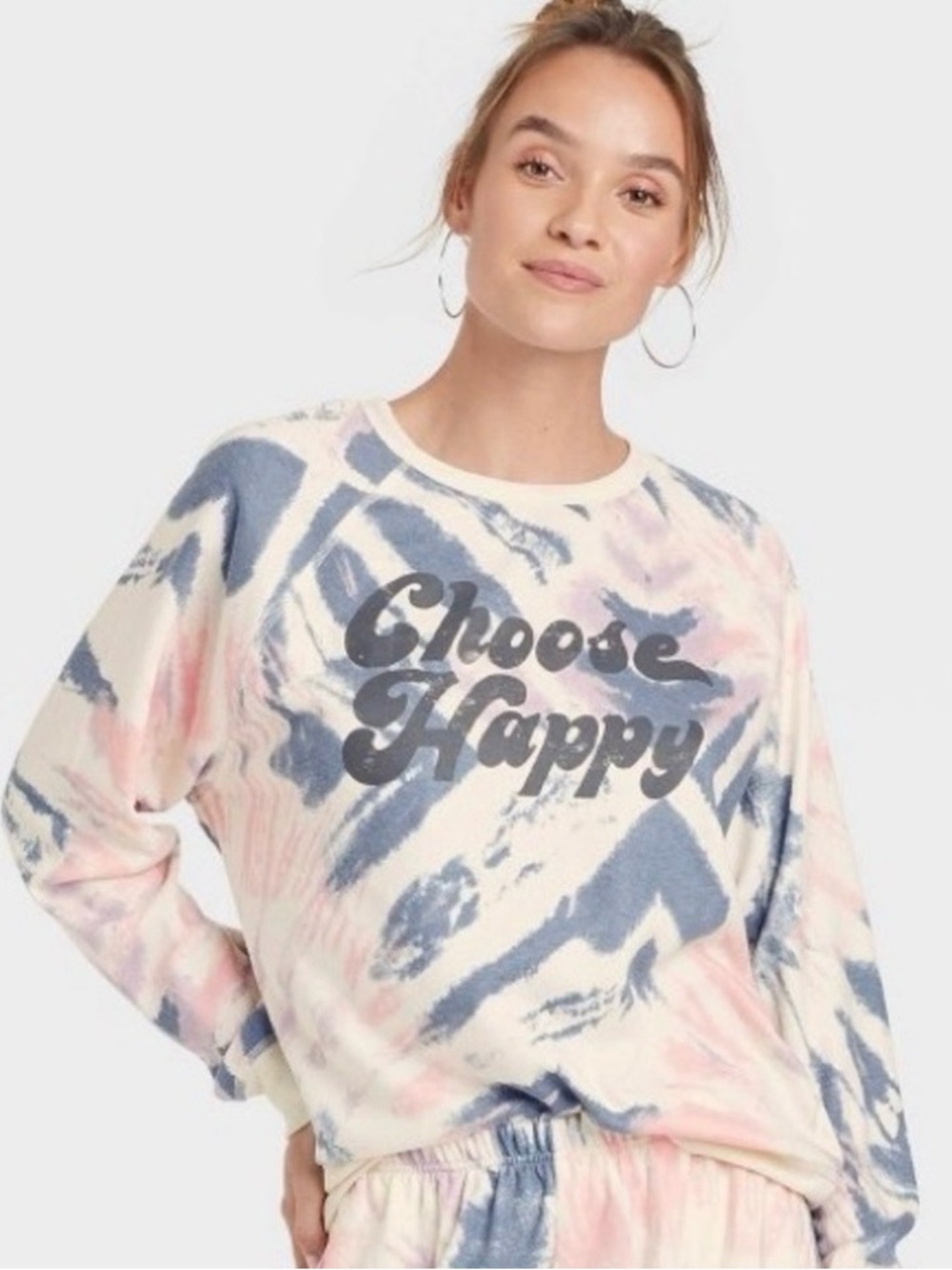 Grayson Threads Tie-Dye 'Choose Happy' Crewneck. Size XL